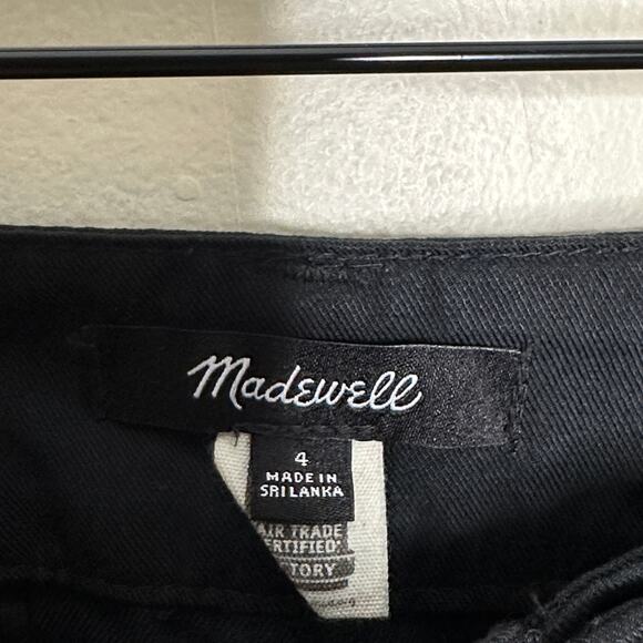 MADEWELL The Harlow Wide Leg Pant Drapey Twill Black Sz 4 {AA34} - Picture 4 of 5